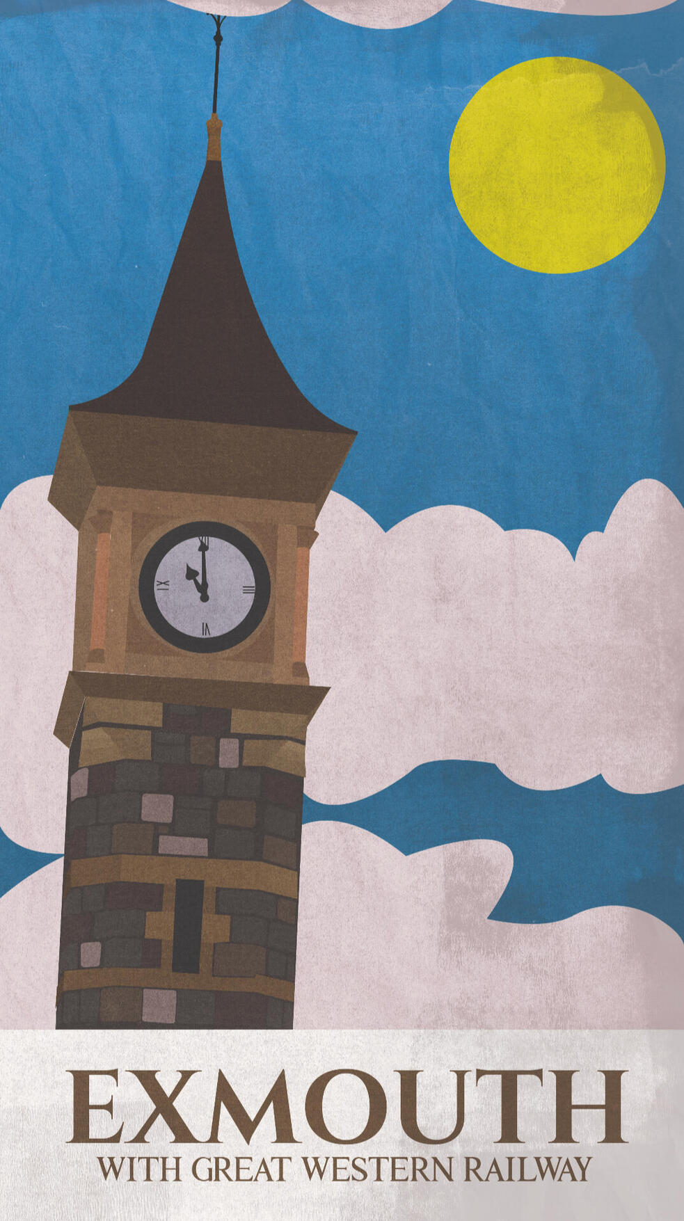 Exmouth - Rail Travel Poster Design V2