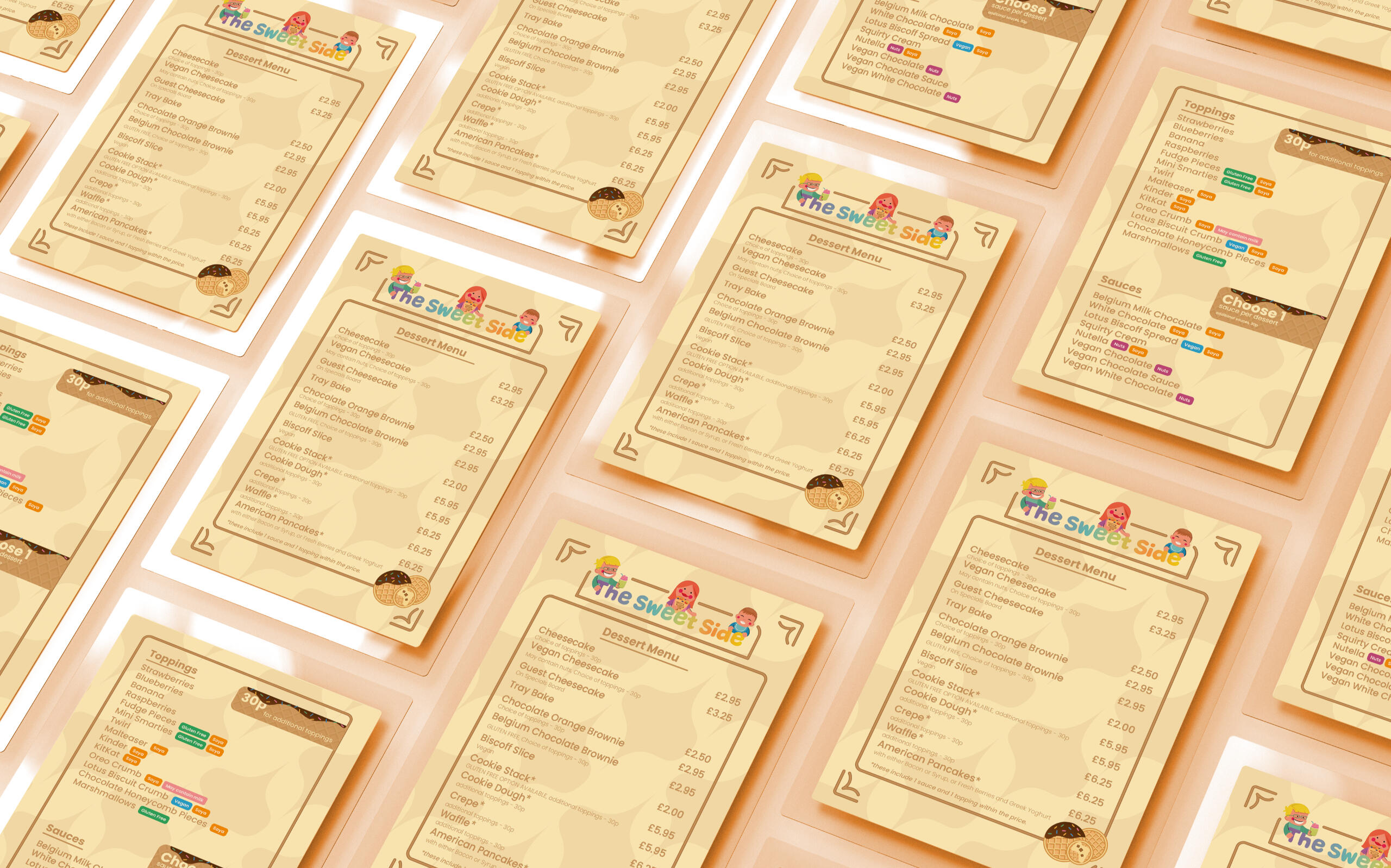 The Sweet Side - Menu Design 2022 (Kids Sweet Treat Shop)